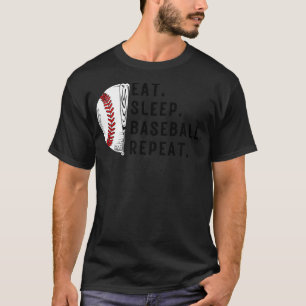 Camiseta Eat sleep baseball repeat