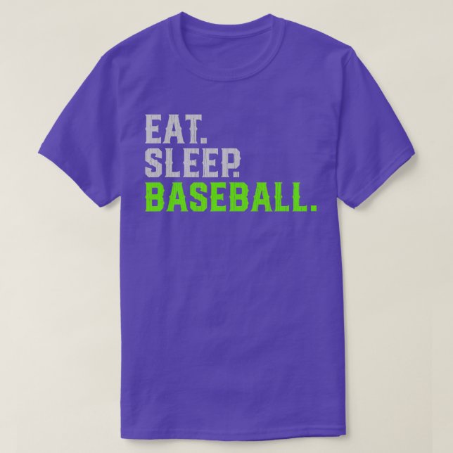 Camiseta Eat Sleep Baseball Repetir TShirt (Diseño del anverso)