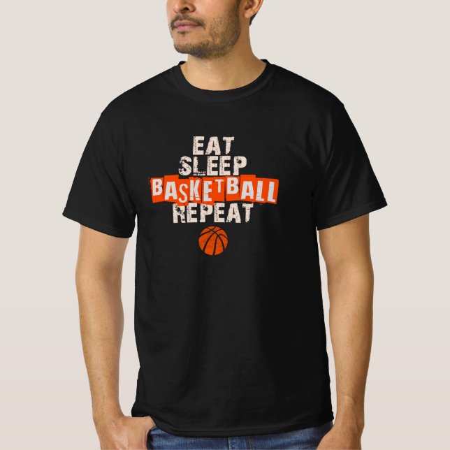 Camiseta Eat, Sleep, Basketball, Repeat  (Anverso)
