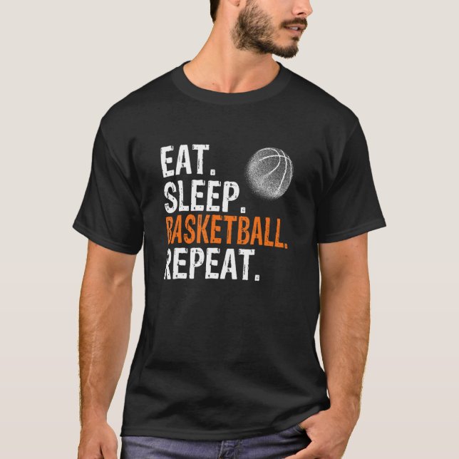 Camiseta Eat Sleep Basketball Repeat (Anverso)