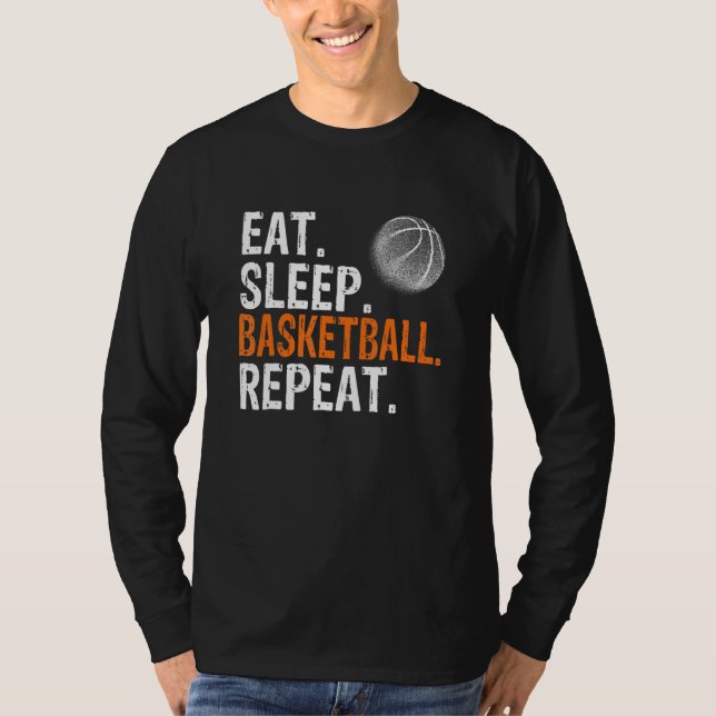 Camiseta Eat Sleep Basketball Repeat (Anverso)