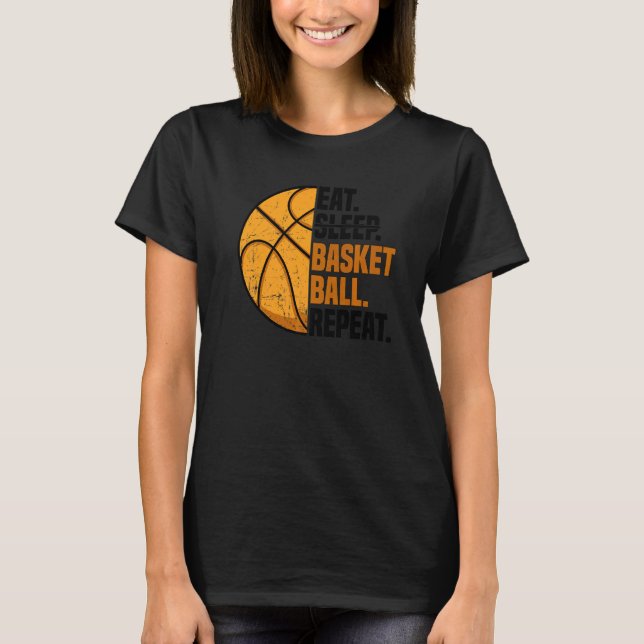 Camiseta Eat Sleep Basketball Repeat I Court Basketballer B (Anverso)