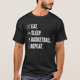 Camiseta Eat Sleep Basketball Repeat Vintage baloncesto