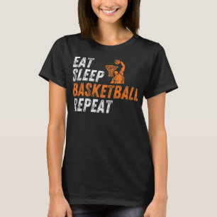 Camiseta Eat Sleep Basketball Repetir a jóvenes niños de ba