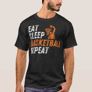 Camiseta Eat Sleep Basketball Repetir a jóvenes niños de ba