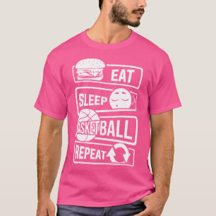 Camiseta Eat Sleep Basketball Repetir Ball Ball Sports (2)