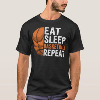 Camiseta Eat Sleep Basketball Repetir divertido juego de ba