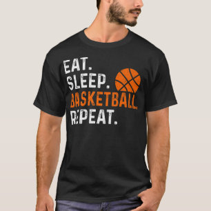 Camiseta Eat Sleep Basketball Repetir divertido juego de ba
