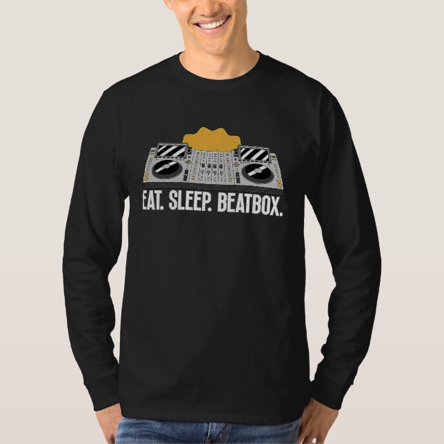 Camiseta Eat Sleep Beatbox Beatboxing  Beatboxer Music Grap (Anverso)
