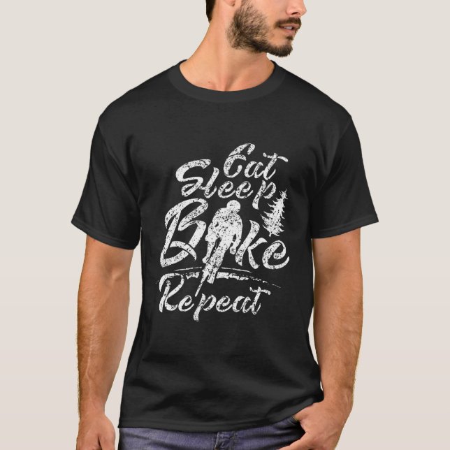 Camiseta Eat Sleep Bike Repetir ciclismo de bicicleta Cicli (Anverso)