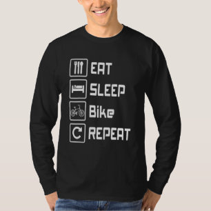 Camiseta Eat Sleep Bike Repetir ciclismo de ciclismo
