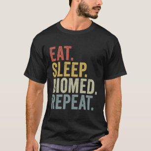 Camiseta Eat Sleep Biomed Repetir ciencia biomédica diverti