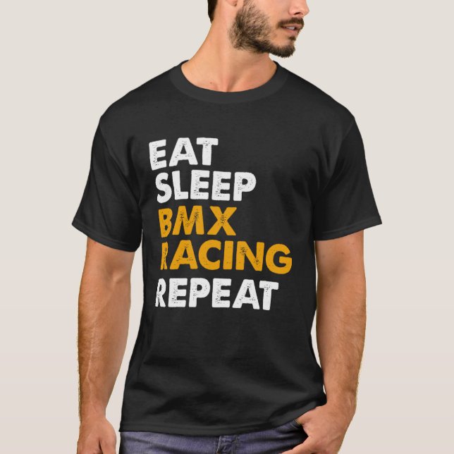 Camiseta Eat Sleep BMX Repeat  Bike Rider Men Women Kids  1 (Anverso)
