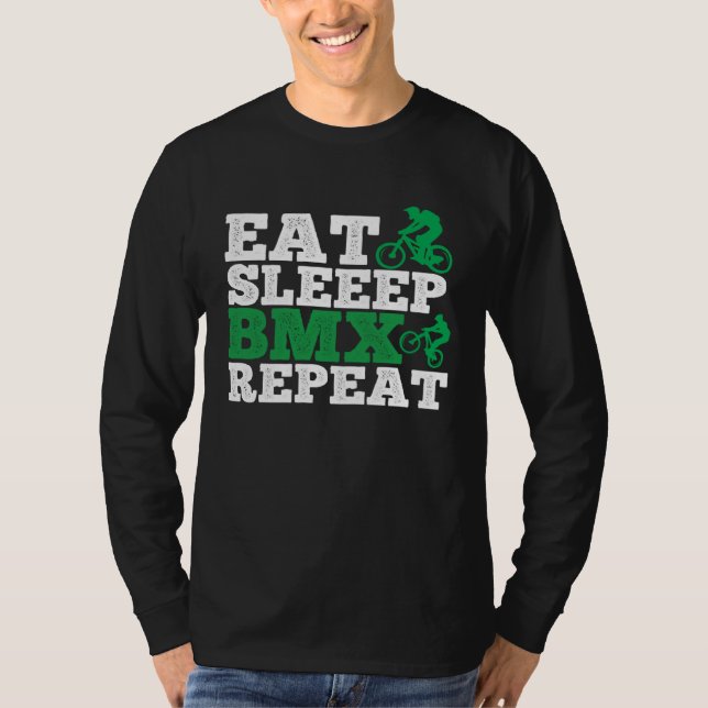 Camiseta Eat Sleep Bmx Repeat  Bmx Rider (Anverso)