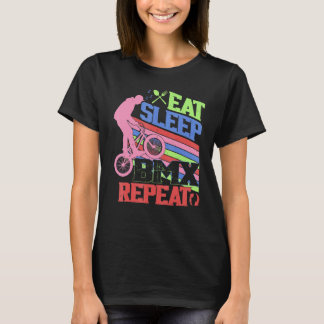 Camiseta Eat Sleep BMX Repeat  BMX Rider Bicycle Motocross
