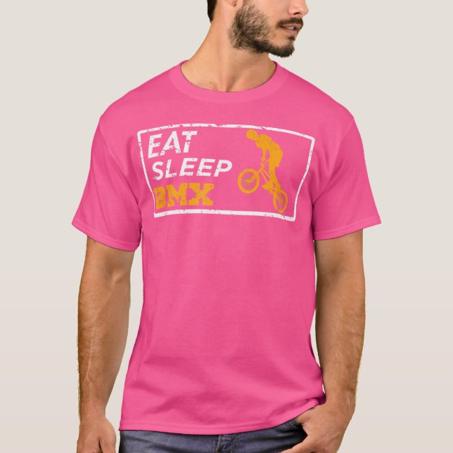 Camiseta Eat Sleep Bmx Repetir Carreras De Bicicleta (Anverso)