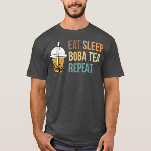 Camiseta Eat Sleep Boba Tea Repetir Té de burbuja 879