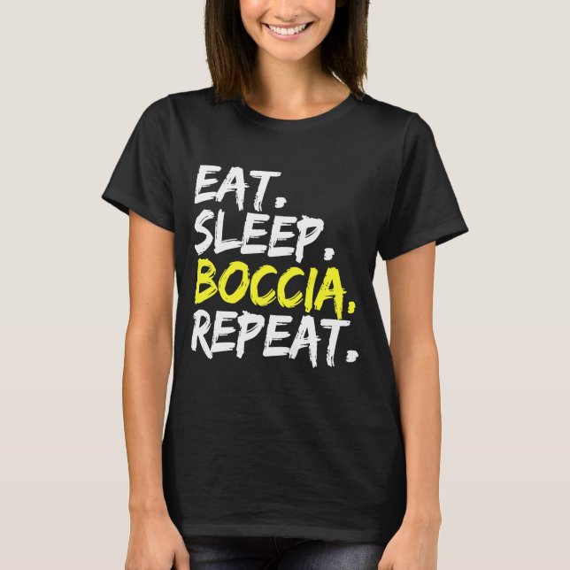 Camiseta Eat Sleep Bocce Repeat Beach Vacation Boule (Anverso)
