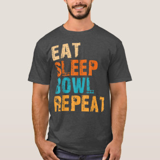 Camiseta Eat Sleep Bowl Repetir el día nacional de bolos