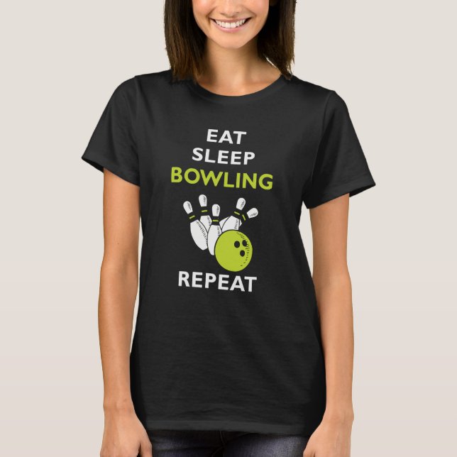Camiseta Eat Sleep Bowling Bowling (Anverso)