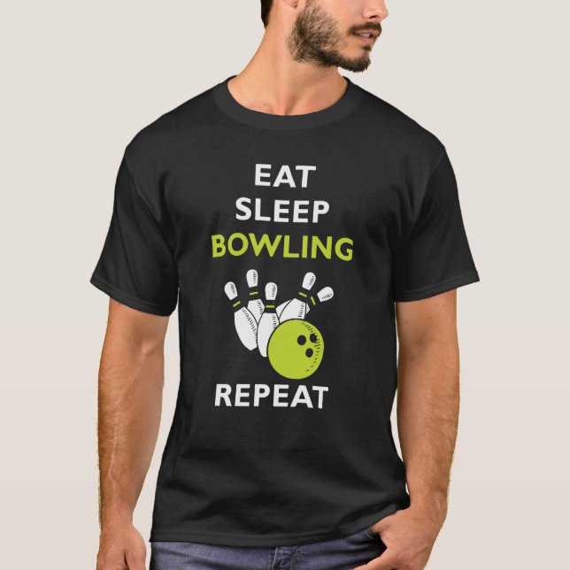 Camiseta Eat Sleep Bowling Bowling (Anverso)