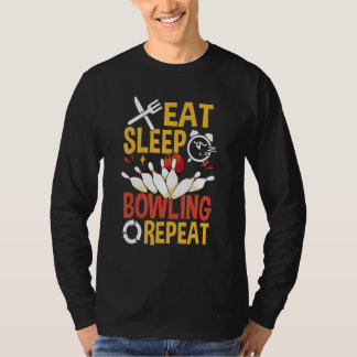 Camiseta Eat sleep Bowling Repeat  Bowling
