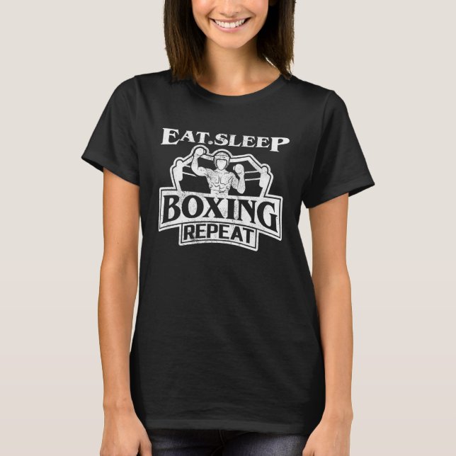 Camiseta Eat Sleep Boxing Repeat Professional Boxing Fighte (Anverso)