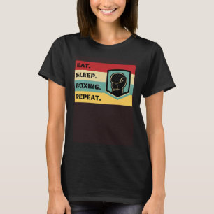 Camiseta Eat Sleep Boxing Repetir entrenador de combate dep
