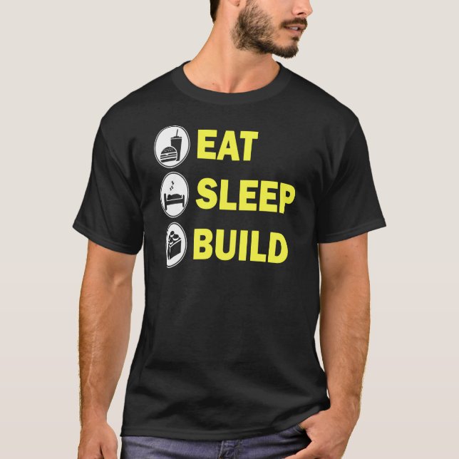 Camiseta Eat Sleep Build Lego (Anverso)