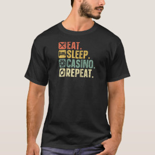 Camiseta Eat Sleep Casino Repeat Gambling Poker Card Game G