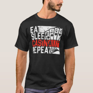 Camiseta Eat Sleep Casino Repetir Gambler