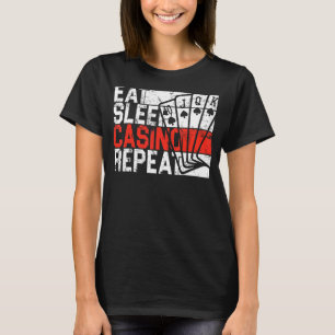 Camiseta Eat Sleep Casino Repetir Gambler