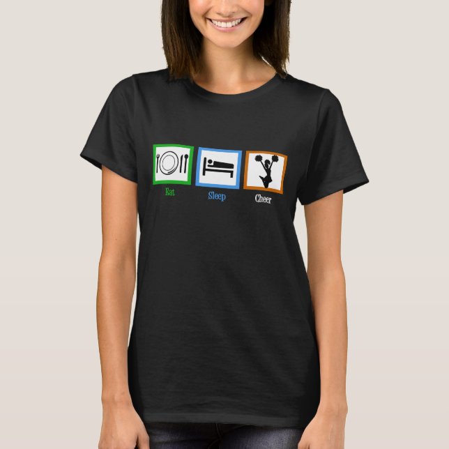 Camiseta Eat Sleep Cheer (Anverso)