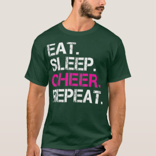 Camiseta Eat Sleep Cheer Repetir Regalos de TShirt