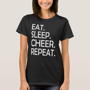 Camiseta Eat Sleep Cheerader Repetir la rivalidad