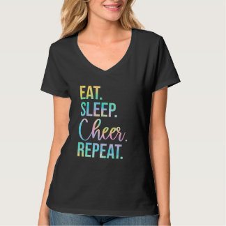 Camiseta Eat Sleep Cheerership Repetir Cheerading Ch