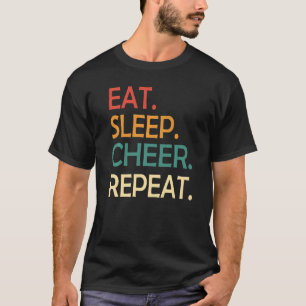 Camiseta Eat Sleep Cheerl Repetir Cheerhead Cheerl