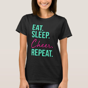Camiseta Eat Sleep CheerLeader Repetir Gr