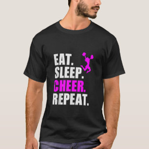 Camiseta Eat Sleep CheerLeader Repita
