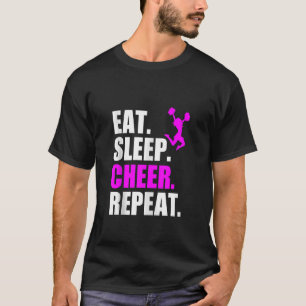Camiseta Eat Sleep CheerLeader Repita