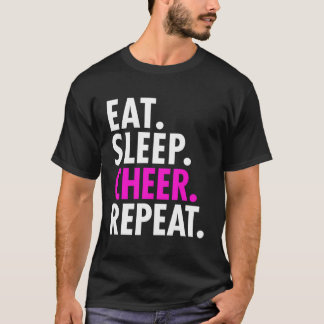 Camiseta Eat Sleep Cheerled Repetir