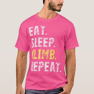 Camiseta Eat Sleep Climb Repea Rock Climbing