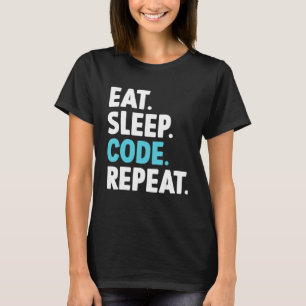 Camiseta Eat Sleep Code Repeat Coding Programador