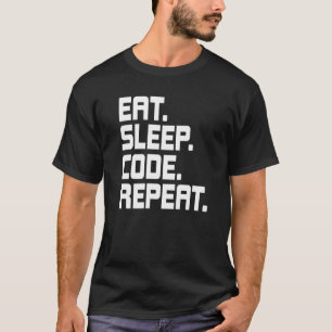 Camiseta Eat Sleep Code Repeat Coding Programador