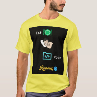 Camiseta Eat Sleep Code Repeat - Programador Diver