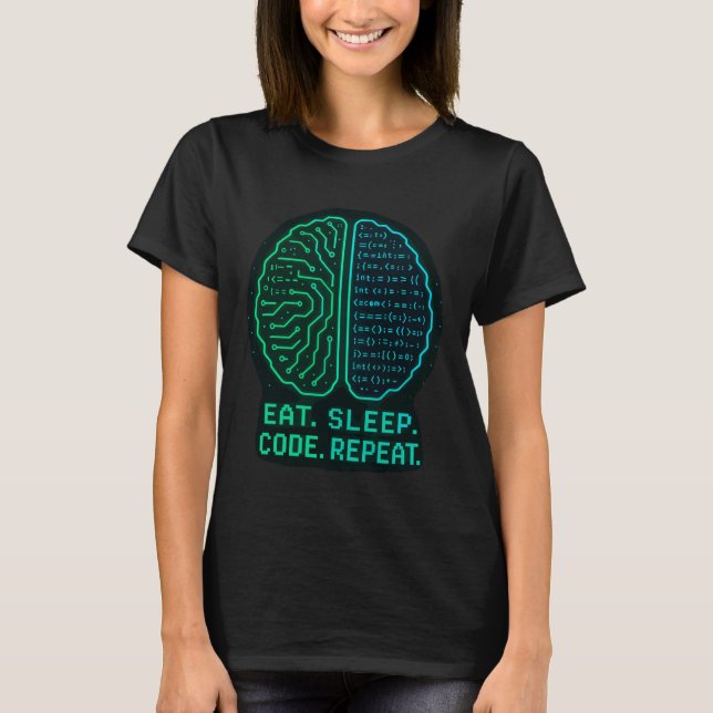 Camiseta Eat. Sleep. Code. Repeat. Programmer Life (Anverso)