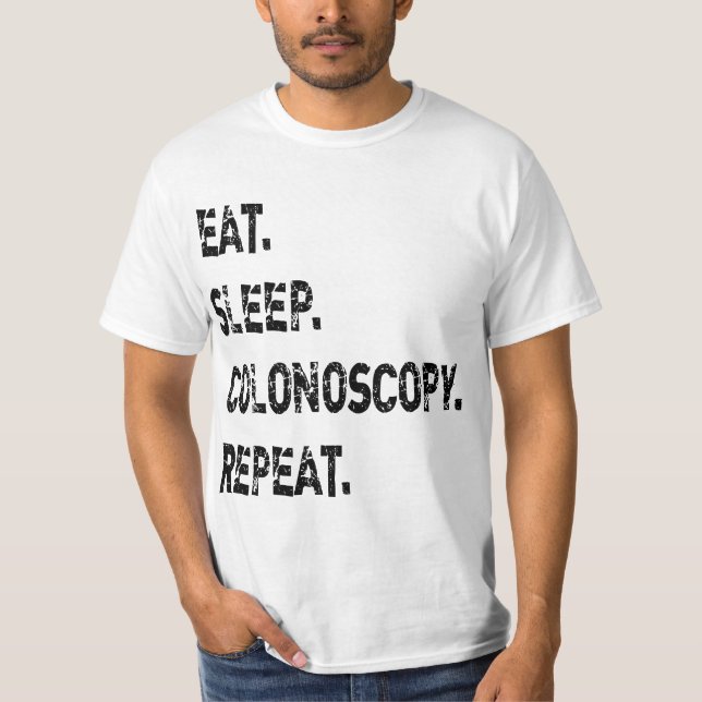 Camiseta Eat Sleep Colonoscopy Repeat Gastroenterologist GI (Anverso)