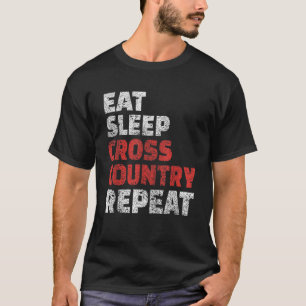 Camiseta Eat Sleep Cross Country Repea Guay Sports Gift