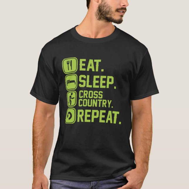 Camiseta Eat sleep cross country repeat runner jogger (Anverso)