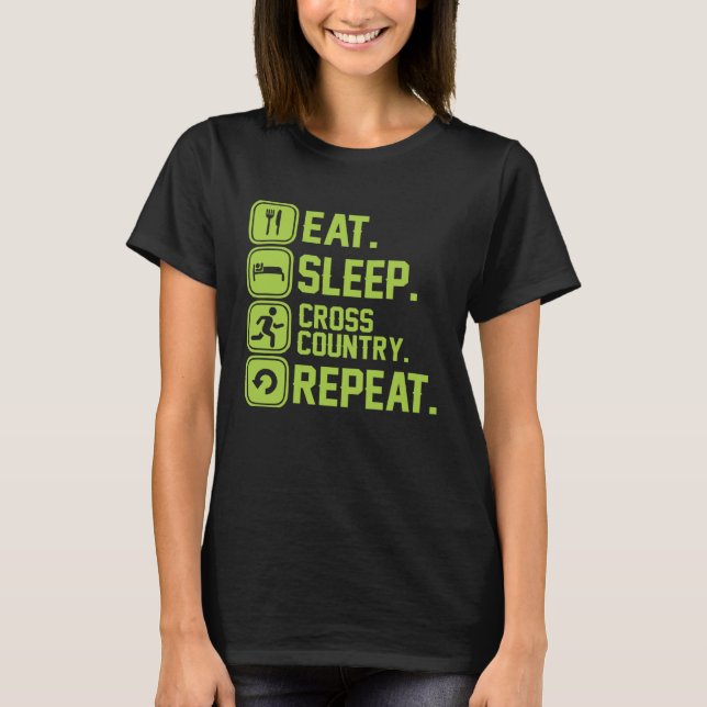 Camiseta Eat sleep cross country repeat runner jogger (Anverso)